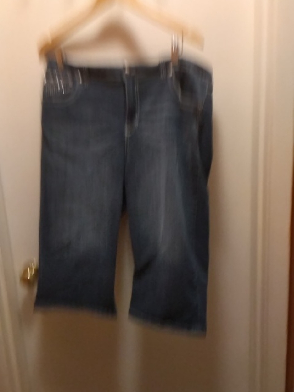 Style & Co. Dark Blue Denim Capris with Contrast Stitching